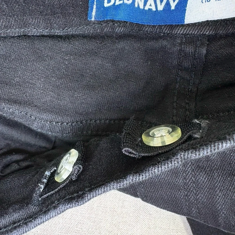 GIRLS JEANS Size 10/12‎ Old Navy Pull On Medium Blue /Black Skinny Lot Of 2